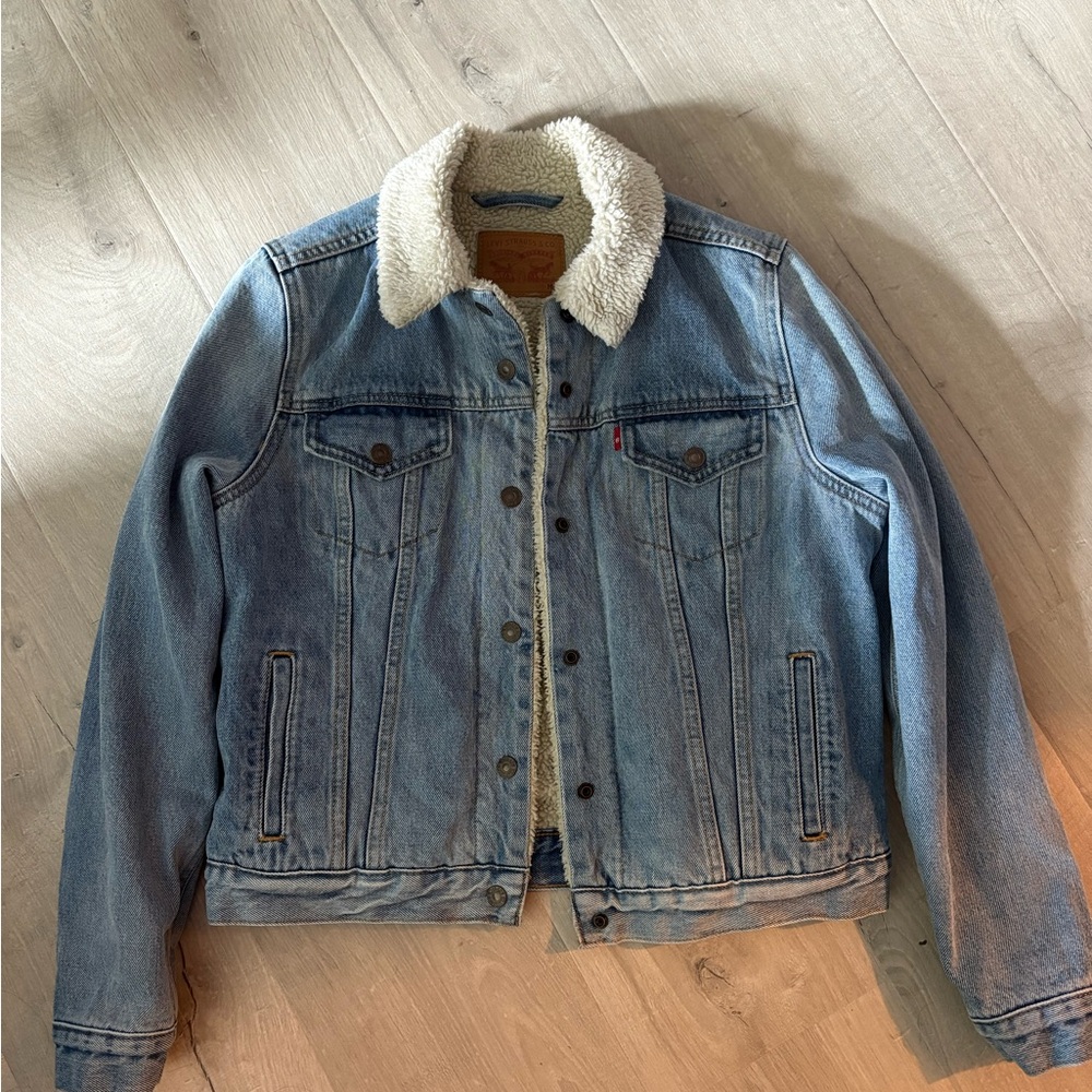 Levi's Light Blue Sherpa Denim Jacket